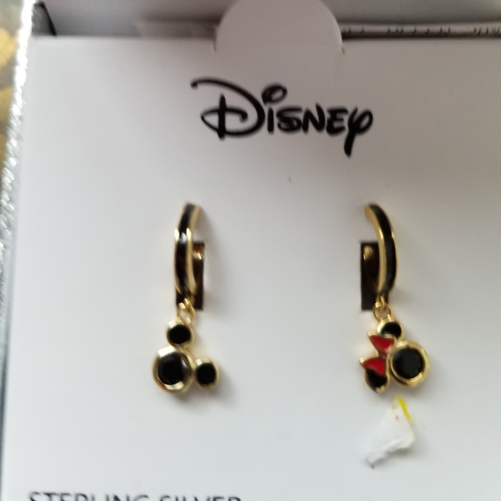 Disney pierced earrings sterling silver with goldtone sold by kohls